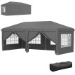 Tonnelle Lattanzio Barnum Pliant 5,85x2,95m Anthracite Événements Extérieurs Résistante