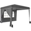 Tonnelle Ximeno Pop-Up Extérieure Gris Foncé Résistante UV Vent Stable