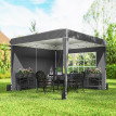 Tonnelle Ximeno Pop-Up Extérieure Gris Foncé Résistante UV Vent Stable