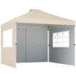 Tonnelle Ubiale Barnum Pop-Up Étanche UV50+ 3 Parois Blanc Cassé