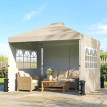 Tonnelle Ubiale Barnum Pop-Up Étanche UV50+ 3 Parois Blanc Cassé