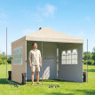 Tonnelle Ubiale Barnum Pop-Up Étanche UV50+ 3 Parois Blanc Cassé