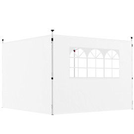Parois Ulfric pour Tonnelle 3x3m Fenêtre Polyester Anti-UV Blanc
