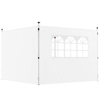 Parois Ulfric pour Tonnelle 3x3m Fenêtre Polyester Anti-UV Blanc