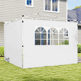 Parois Ulfric pour Tonnelle 3x3m Fenêtre Polyester Anti-UV Blanc