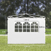 Parois Ulfric pour Tonnelle 3x3m Fenêtre Polyester Anti-UV Blanc