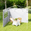 Parois Ulfric pour Tonnelle 3x3m Fenêtre Polyester Anti-UV Blanc