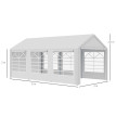 Tente Barnum Leofric Réception Événementielle 6x3m Acier Galvanisé Blanc 170g/m²