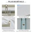 Tente Barnum Leofric Réception Événementielle 6x3m Acier Galvanisé Blanc 170g/m²