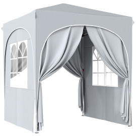 Tonnelle Frotbert Barnum Pliable Pop-Up Réglable Abri Jardin Extérieur Gris Clair