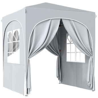 Tonnelle Frotbert Barnum Pliable Pop-Up Réglable Abri Jardin Extérieur Gris Clair