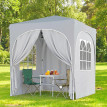 Tonnelle Frotbert Barnum Pliable Pop-Up Réglable Abri Jardin Extérieur Gris Clair