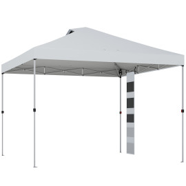Tonnelle Laujar Jardin Pliable Montage Express Protection Solaire Blanc 3x3m