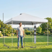 Tonnelle Laujar Jardin Pliable Montage Express Protection Solaire Blanc 3x3m