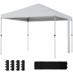 Tonnelle Laujar Jardin Pliable Montage Express Protection Solaire Blanc 3x3m