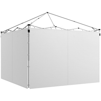 Panneaux Latéraux Vauberval pour Barnum Gazebo 3x3m 6x3m Blanc Résistant Extérieur