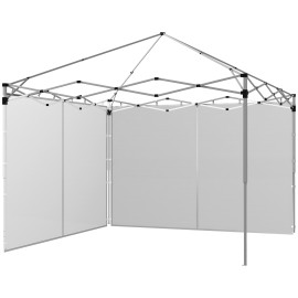 Panneaux Latéraux Vauberval pour Barnum Gazebo 3x3m 6x3m Blanc Résistant Extérieur