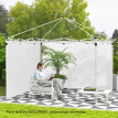 Panneaux Latéraux Vauberval pour Barnum Gazebo 3x3m 6x3m Blanc Résistant Extérieur