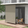 Store Kriemhild Brise-Vue Extensible Sans Perçage Alu Grège 270 cm