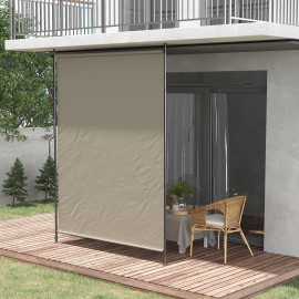 Store Kriemhild Brise-Vue Extensible Sans Perçage Alu Grège 270 cm