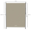 Store Kriemhild Brise-Vue Extensible Sans Perçage Alu Grège 270 cm