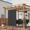 Store Eldovino Extérieur Vertical Manuel Rétractable Gris Ombre Terrasse Balcon