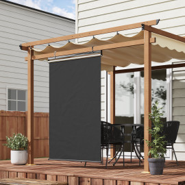 Store Eldovino Extérieur Vertical Manuel Rétractable Gris Ombre Terrasse Balcon