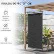 Store Eldovino Extérieur Vertical Manuel Rétractable Gris Ombre Terrasse Balcon