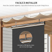 Store Eldovino Extérieur Vertical Manuel Rétractable Gris Ombre Terrasse Balcon