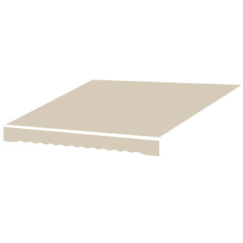 Toile Belvardin Store Banne Polyester Anti-UV Beige 282x240 cm