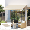 Toile Belvardin Store Banne Polyester Anti-UV Beige 282x240 cm