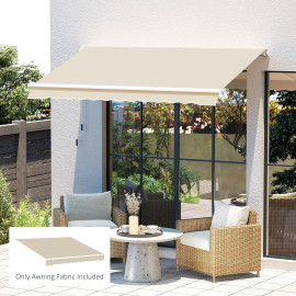Toile Belvardin Store Banne Polyester Anti-UV Beige 282x240 cm