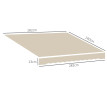 Toile Belvardin Store Banne Polyester Anti-UV Beige 282x240 cm
