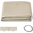 Toile Belvardin Store Banne Polyester Anti-UV Beige 282x240 cm