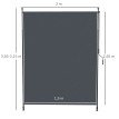 Store Válor Brise-Vue Réglable Sans Perçage Alu Gris 200x305 cm