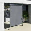 Store extérieur Adalvaro rétractable manuel gris anti-UV protection solaire jardin 200x310cm