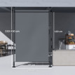 Store extérieur Adalvaro rétractable manuel gris anti-UV protection solaire jardin 200x310cm