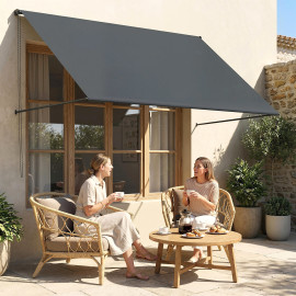 Store Frutoso Manuel Inclinable Terrasse Commerce Gris Anti-UV 195x120cm
