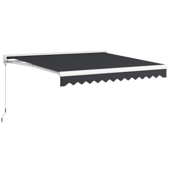 Store Ivybrook Électrique & Manuel Rétractable Terrasse Commerce Anthracite 295x250 cm