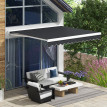 Store Ivybrook Électrique & Manuel Rétractable Terrasse Commerce Anthracite 295x250 cm
