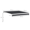 Store Ivybrook Électrique & Manuel Rétractable Terrasse Commerce Anthracite 295x250 cm