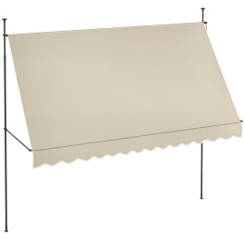 Store Albavilla Autoportant Manuel Rétractable Terrasse Extérieur Beige Sable