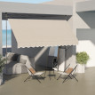 Store Albavilla Autoportant Manuel Rétractable Terrasse Extérieur Beige Sable
