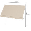 Store Albavilla Autoportant Manuel Rétractable Terrasse Extérieur Beige Sable
