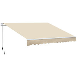 Store Banne Recesvinto Manuel Rétractable Alu Terrasse Commerce Beige 3,5x2,5m