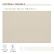 Store Banne Recesvinto Manuel Rétractable Alu Terrasse Commerce Beige 3,5x2,5m