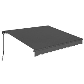 Store Poscante Banne Manuelle Réglable Aluminium Anti-UV Gris Anthracite