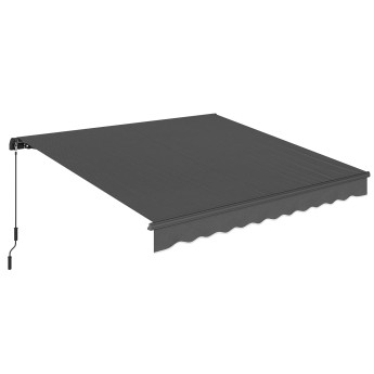 Store Poscante Banne Manuelle Réglable Aluminium Anti-UV Gris Anthracite