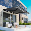 Store Poscante Banne Manuelle Réglable Aluminium Anti-UV Gris Anthracite