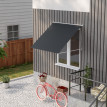 Store Banne Iznájar Manuel Inclinable Terrasse Commerce Gris Anthracite 150x120cm